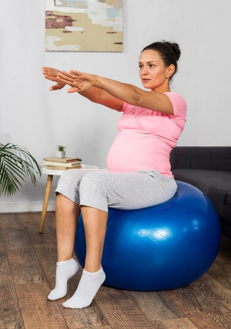 Aula de pilates para grávidas